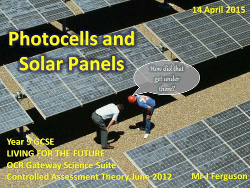   PhotoCell Solar Panel Prep