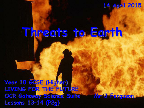   P2g Threats to Earth