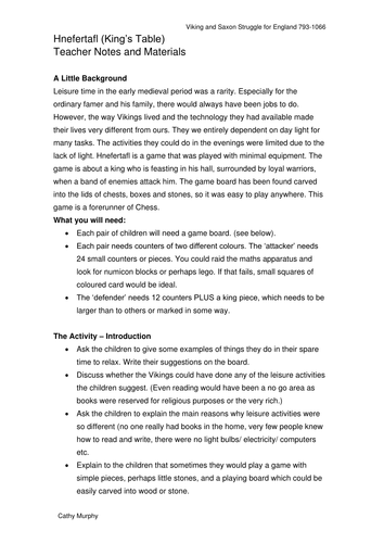 Hnefertafl -Viking Game / Pastime