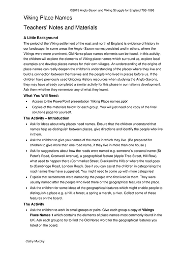 Viking Place names in UK