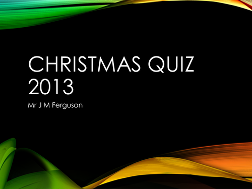 Christmas Quiz 2013