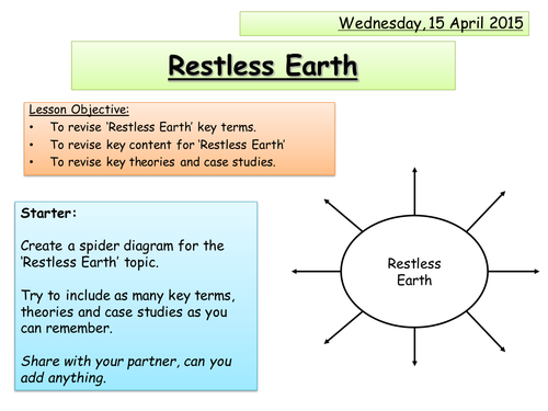 Restless Earth Revision (AQA A)