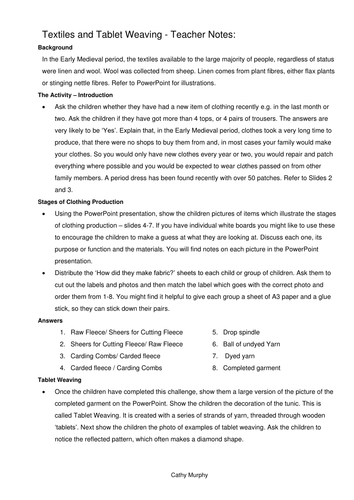 Exploring Early Medieval Textiles and Clothing