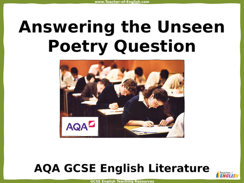 how to write an unseen poetry essay gcse