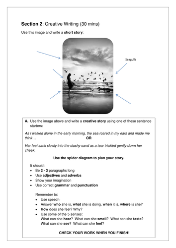 creative writing task ks4