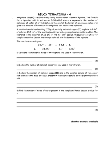 Chemistry: Reduction and oxidation 