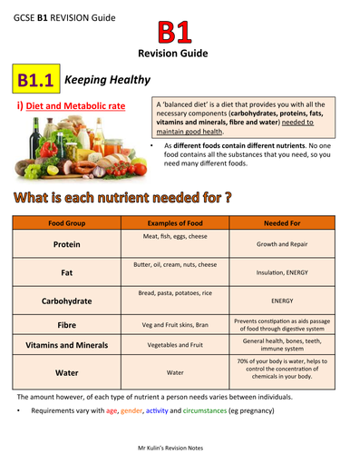 AQA GCSE B1 Biology Revision Guide