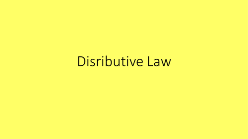 Disributive law