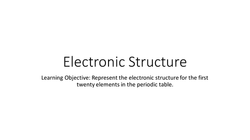 Chemistry: Electronic Structure PowerPoint