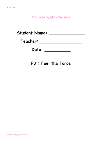 Feel the Force - Student Booklet