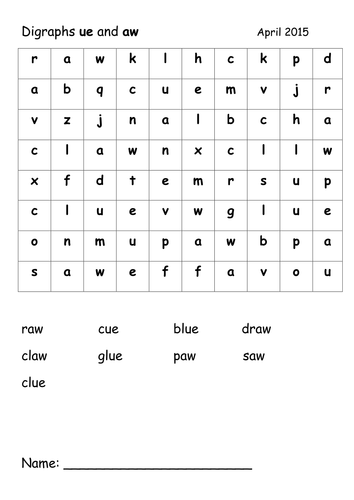 phonics words tricky worksheet cal43 aw and word search ue Teaching by Resources phonics words tricky worksheet cal43 aw and word search ue Teaching by Resources