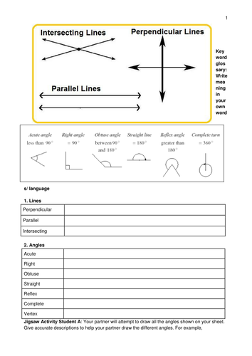 Angles and Lines | Teaching Resources