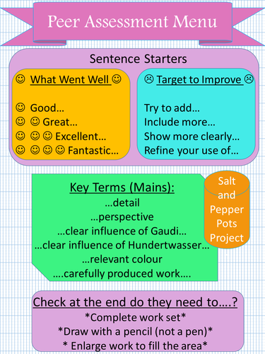 Peer Assessment Menu