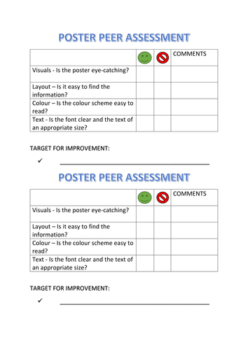 Poster peer assessment