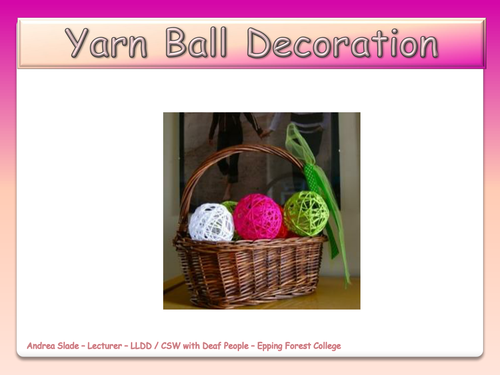 Yarn Ball Decoration
