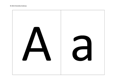 Uppercase & Lowercase Alphabet Flashcards