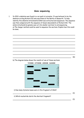 Gene sequencing