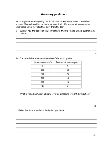 Biology: Measuring populations