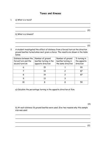 Taxes and kinesis