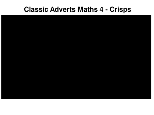 Advert Maths 4 - Crisps - Measures