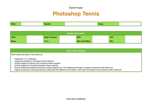 Photoshop Tennis