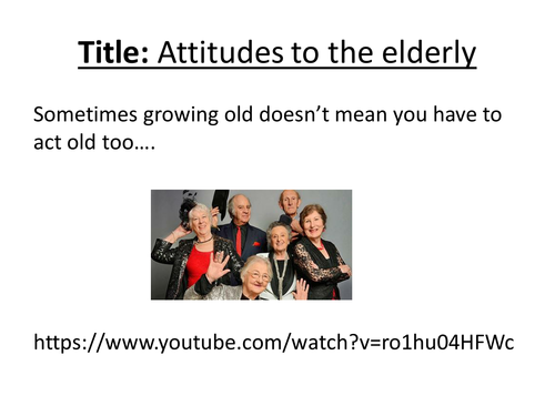 attitude towards elderly essay