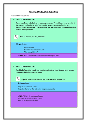 2015 AQA SPEC PHILOSOPHY EXAM GUIDE