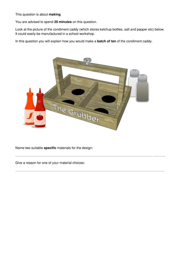 AQA Resistant Materials Exam Prep - Practice Making Question