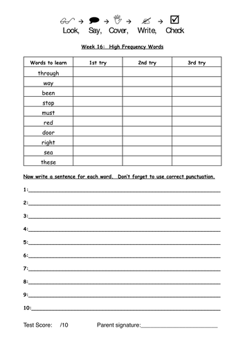 Spelling Workbook 2 - High Frequency Words