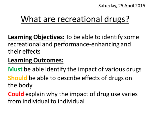 What are recreational drugs?
