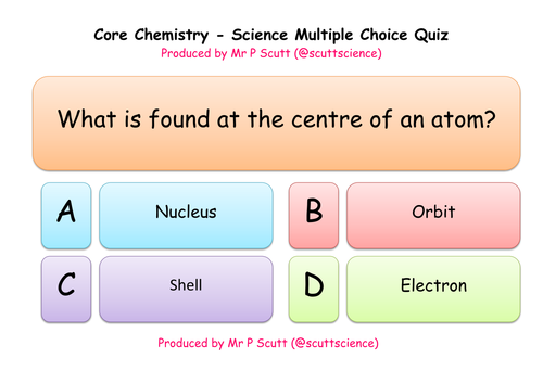 Core Chemistry (C1) Revision Multiple-Choice Quiz