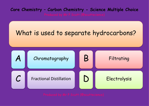Carbon Chemistry Multiple Choice Quiz