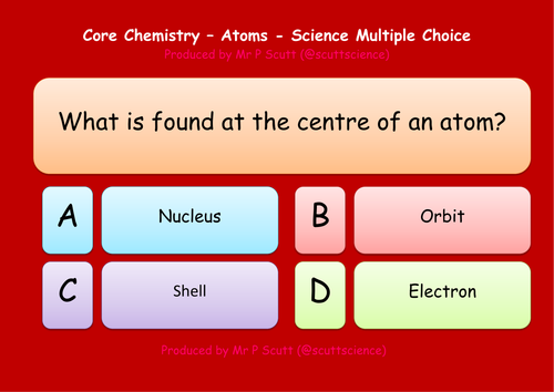 Fundamentals of chemistry multiple choice quiz 