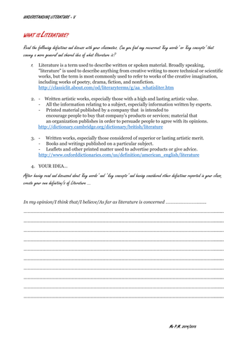 Literature? Yes, please!