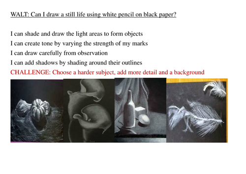 White Pencil Still Life | Teaching Resources