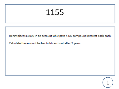 Percentages Revision Treasure Hunt