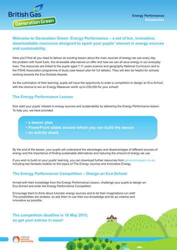 Generation Green Energy Performance 2015