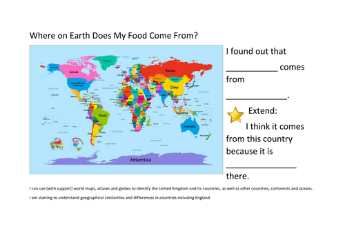 Where On Earth Does My Food Come From