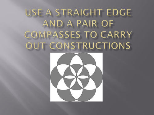 Constructions and Loci KS3 and KS4 - presentation, activity and worksheet