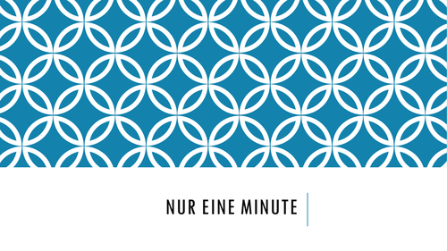 Nur eine Minute