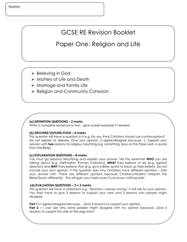 Aqa religious studies gcse past papers image