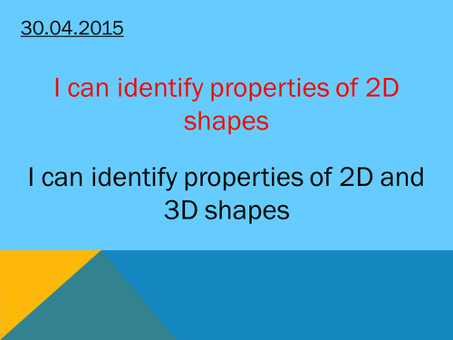 2D and 3D shapes