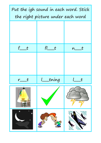 phonics igh worksheet sfreck by  worksheet  Phonics  Resources Teaching Tes igh