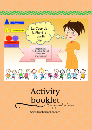 French Earth day Lesson + Activities (No Prep) / Le jour de la Terre en Français (leçon + Activité )