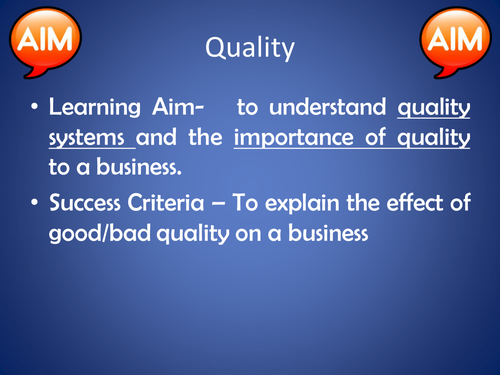 Quality Control & Assurance