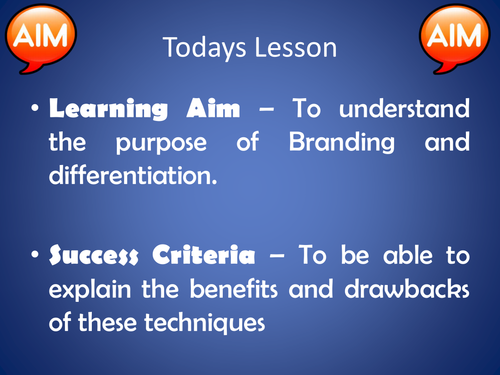 Branding & Differentation