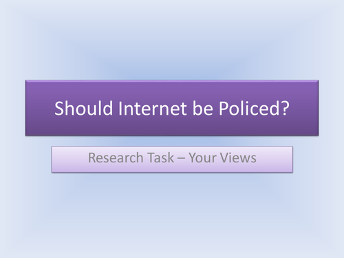 Does Internet require Policing? 