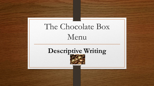 The Chocolate Box Menu