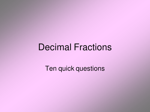 Quizzes & questions for FS L 1 or KS3/KS4/16+; number, fractions, decimals, %, etc.      