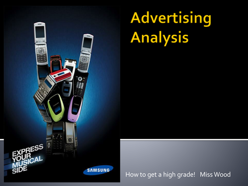 Analysing adverts 